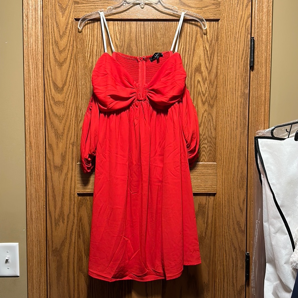Lulu’s red off the shoulder mini dress